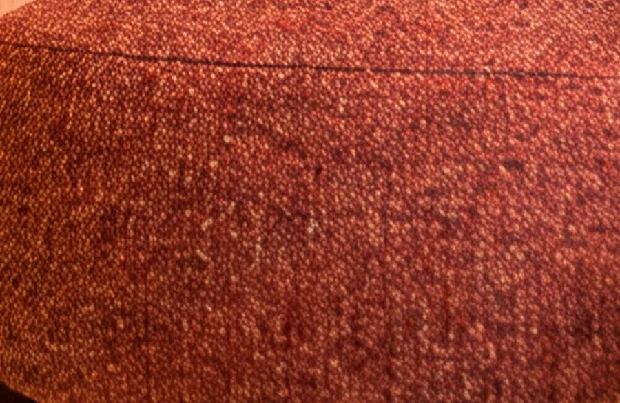 Textura do tecido bouclé terracota do assento